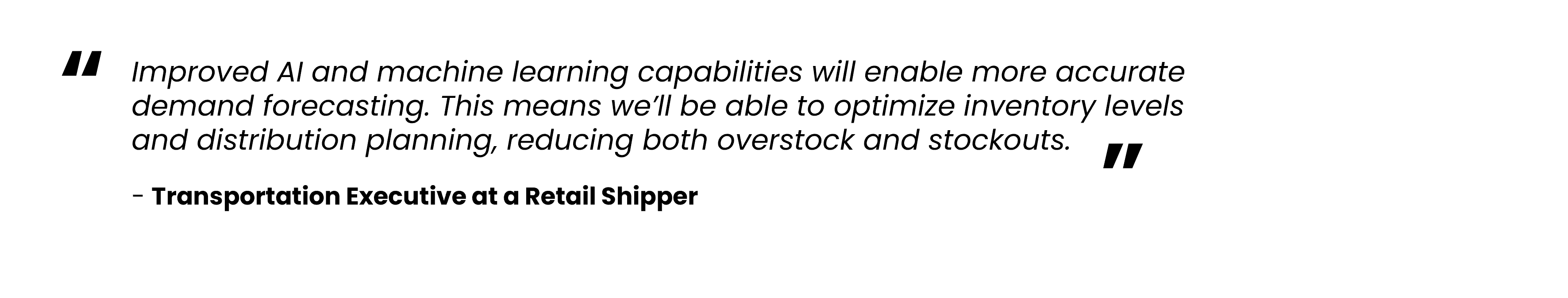 Pull quote of logistics pro about KPI management