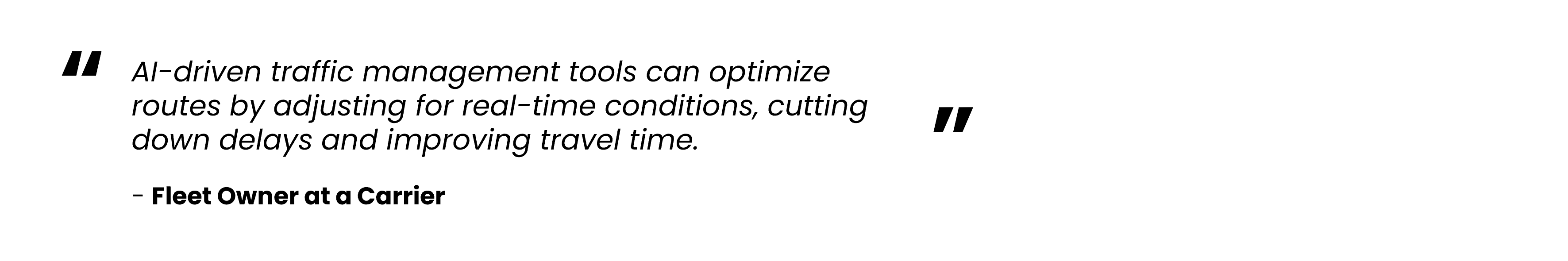 Pull quote of logistics pro about KPI management